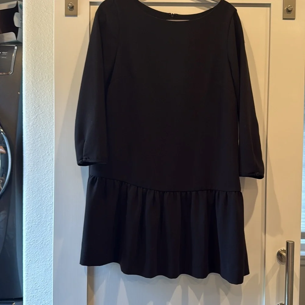 J CREW DROP WAIST SCOOP NECK LONG SLEEVED LINED DRESS 12 - Picture 6 of 7